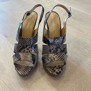 Nine West Snakeskin Pattern Heels